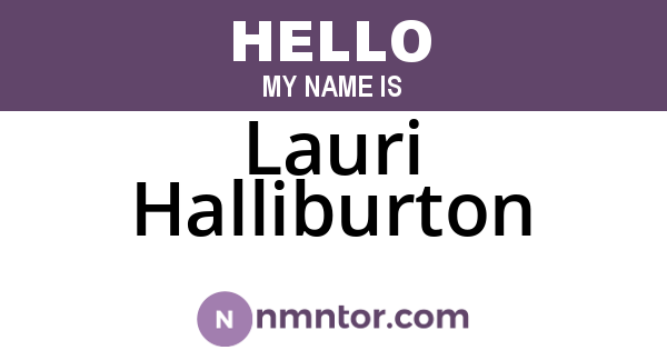 Lauri Halliburton