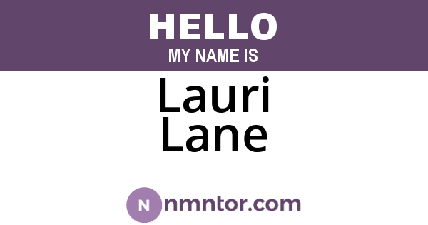 Lauri Lane