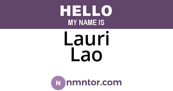 Lauri Lao