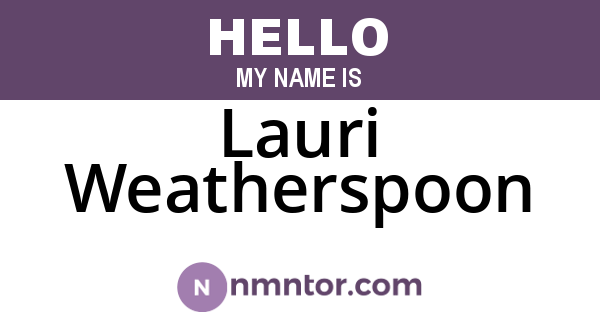 Lauri Weatherspoon