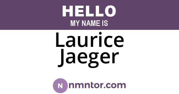 Laurice Jaeger