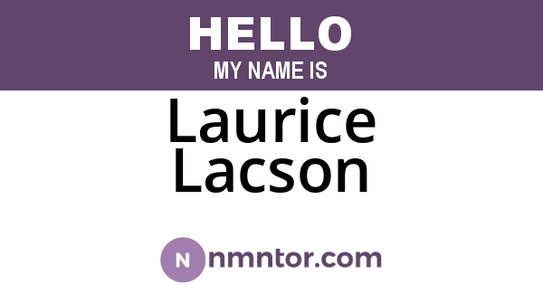 Laurice Lacson