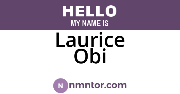 Laurice Obi