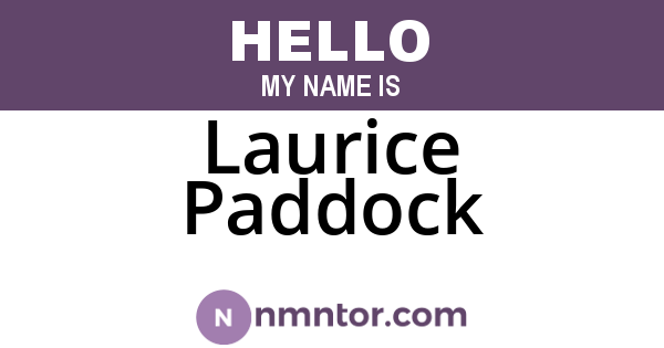 Laurice Paddock
