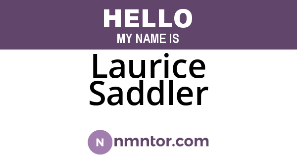 Laurice Saddler