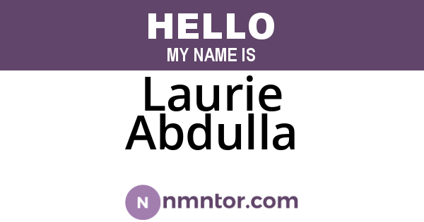 Laurie Abdulla