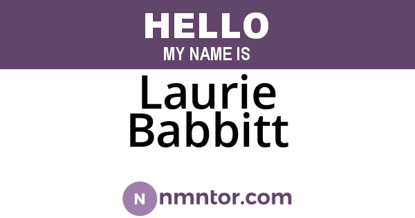 Laurie Babbitt