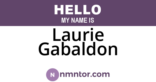 Laurie Gabaldon