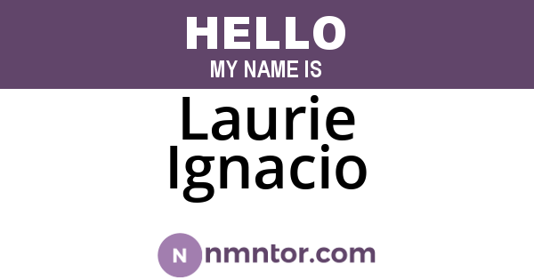 Laurie Ignacio