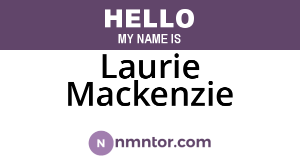 Laurie Mackenzie