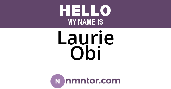 Laurie Obi