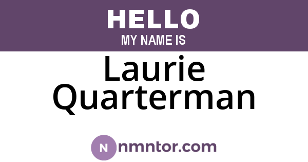 Laurie Quarterman