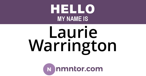 Laurie Warrington