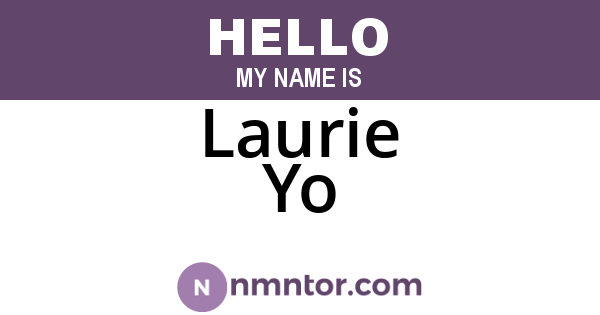 Laurie Yo