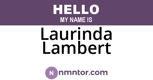 Laurinda Lambert