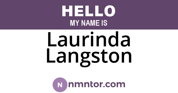 Laurinda Langston