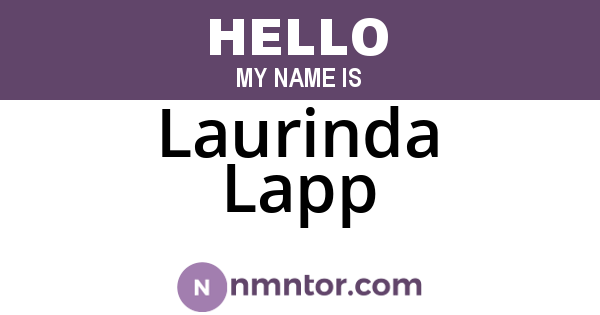 Laurinda Lapp