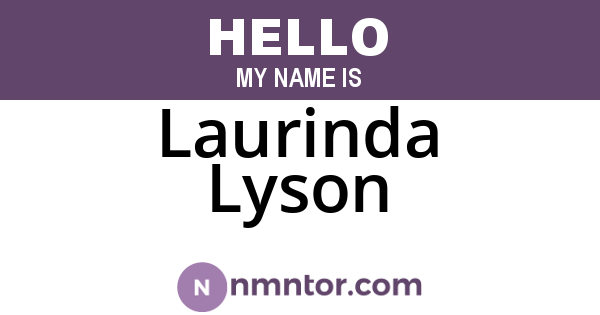 Laurinda Lyson