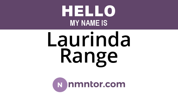 Laurinda Range