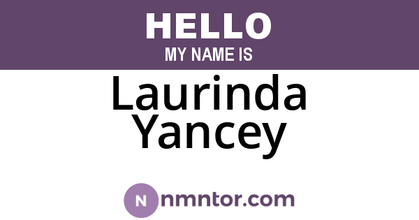 Laurinda Yancey