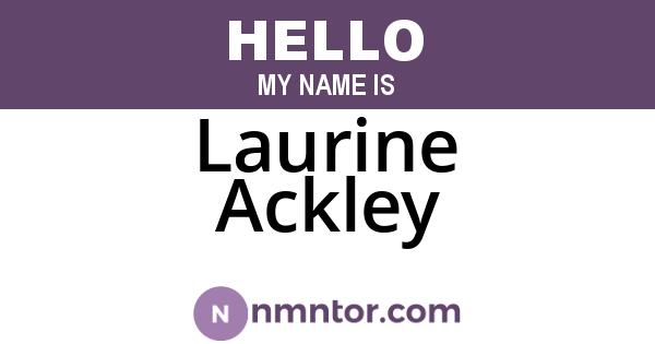 Laurine Ackley