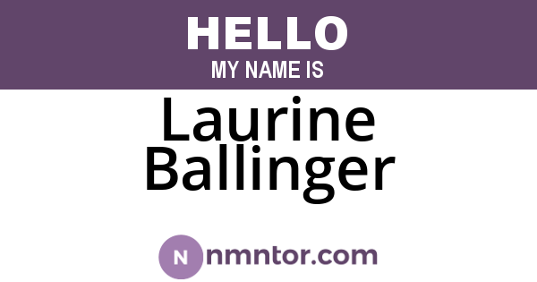 Laurine Ballinger