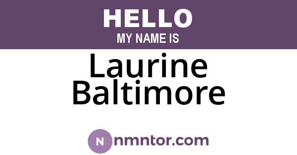 Laurine Baltimore