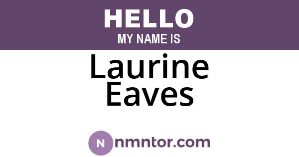 Laurine Eaves