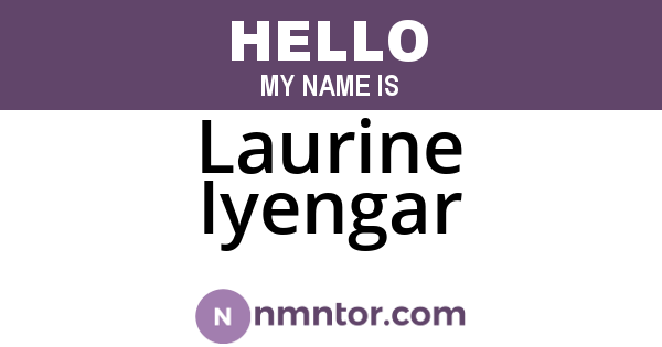 Laurine Iyengar