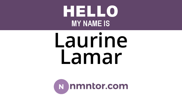 Laurine Lamar