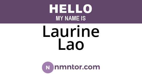 Laurine Lao