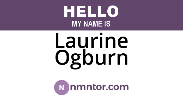 Laurine Ogburn