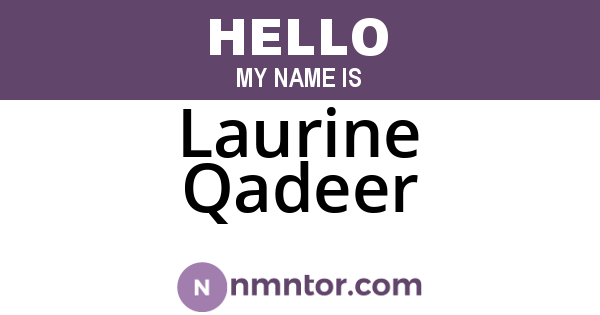 Laurine Qadeer