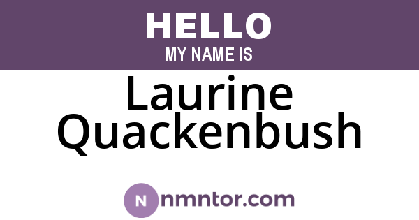Laurine Quackenbush