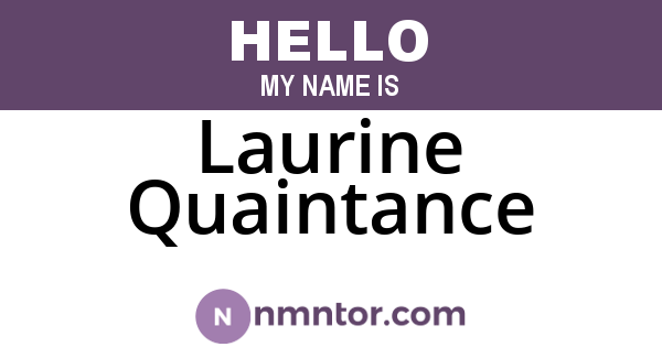 Laurine Quaintance