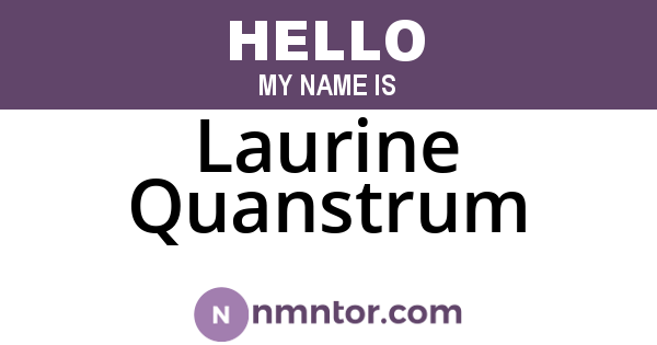 Laurine Quanstrum