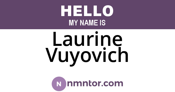 Laurine Vuyovich