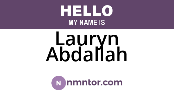 Lauryn Abdallah