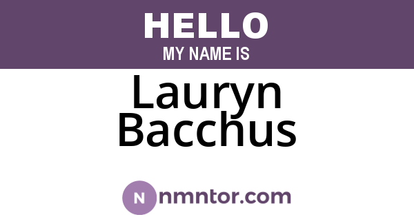 Lauryn Bacchus