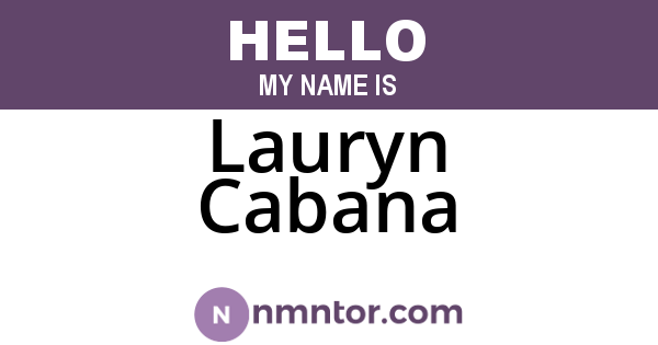 Lauryn Cabana
