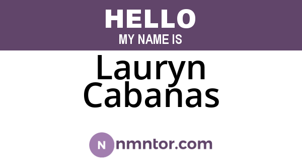 Lauryn Cabanas