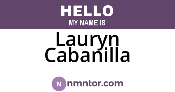 Lauryn Cabanilla