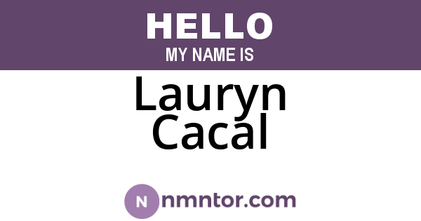 Lauryn Cacal