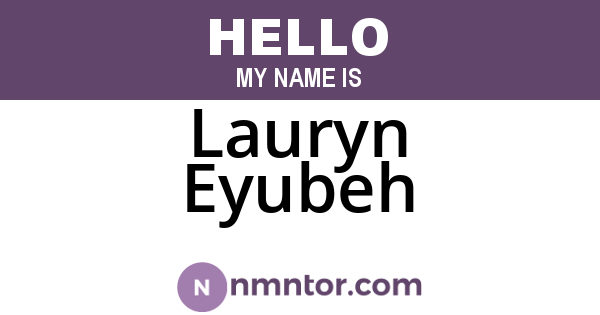 Lauryn Eyubeh