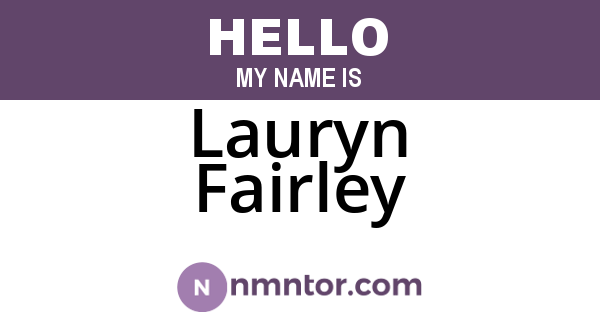 Lauryn Fairley
