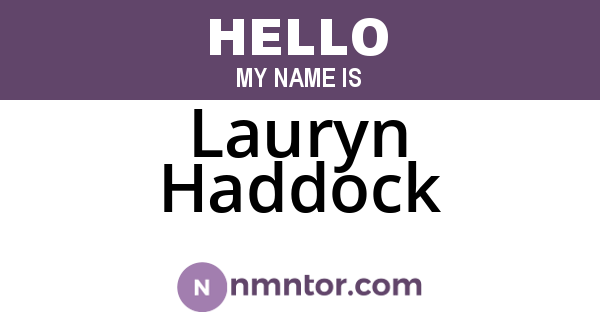 Lauryn Haddock