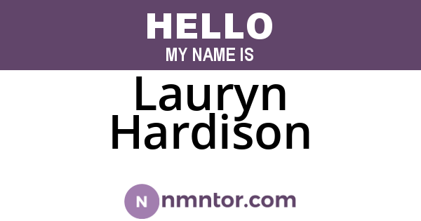 Lauryn Hardison