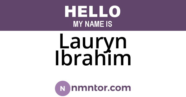 Lauryn Ibrahim