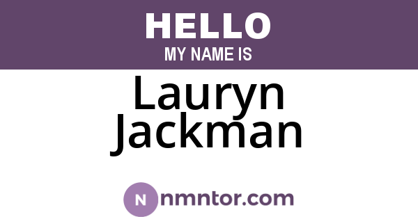 Lauryn Jackman