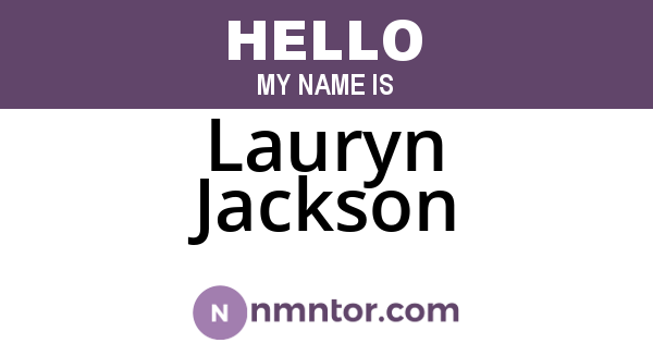 Lauryn Jackson